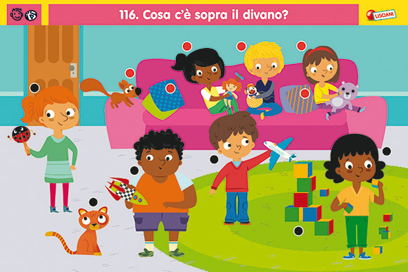 Grafica per nuovo titolo, illustrazioni di Mattia Cerato - azienda Lisciani Giochi